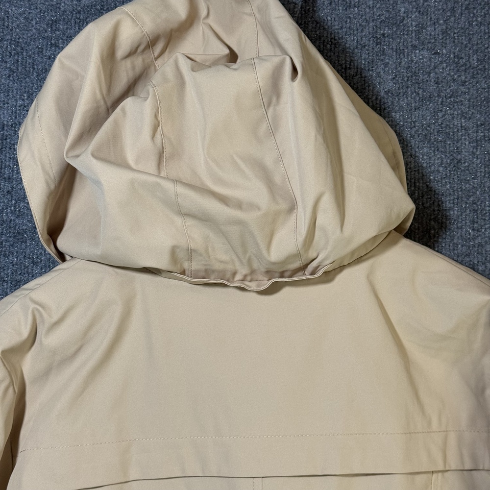 Lands End Jacket Womens Extra Large Hooded Full Zip Beige - Picture 9 of 15